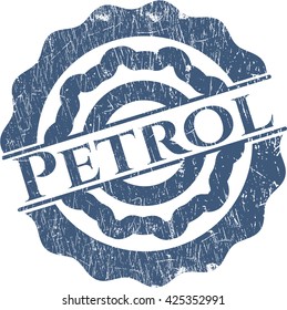 Petrol rubber grunge stamp