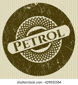 Petrol rubber stamp with grunge texture