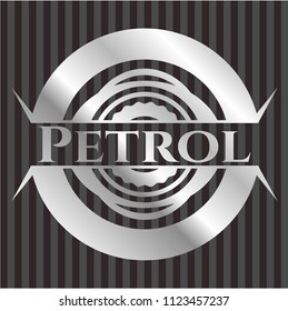 Petrol silver shiny emblem