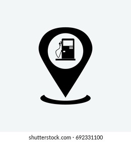 petrol staion pump location icon vector