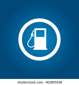 Icono plano de estación de gasolina