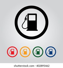 Petrol station flat icon