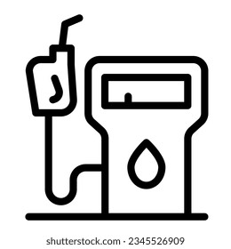 Petrol station, gas, fuel, gasoline pump line icon, oil industry concept, fuel pump vector sign on white background, outline style icon mobile concept web design. Vector graphics.