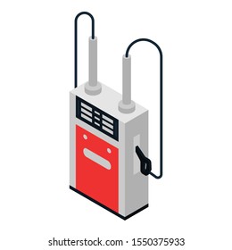 Petrol station icon. Isometric of petrol station vector icon for web design isolated on white background