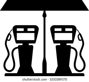 Petrol Station Icon Vector Art Illustration