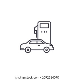 Petrol station linear icon concept. Petrol station line vector sign, symbol, illustration.