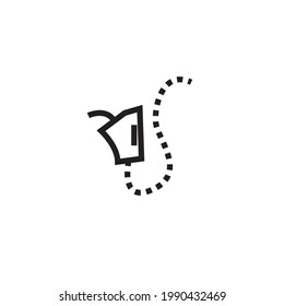logo de la estación de gasolina simple negro