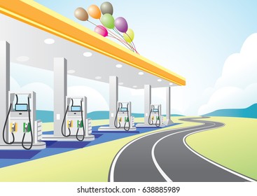 Petrol Station Near Highway For Extra Miles.