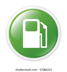 Petrol station. Vector button