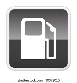 Petrol station. Vector button