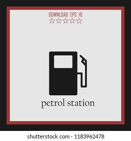 petrol station vector icon