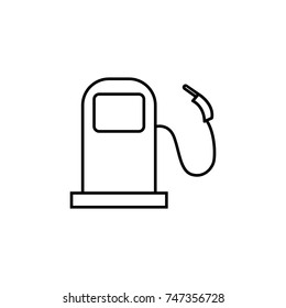 Petrol station vector icon on white background
