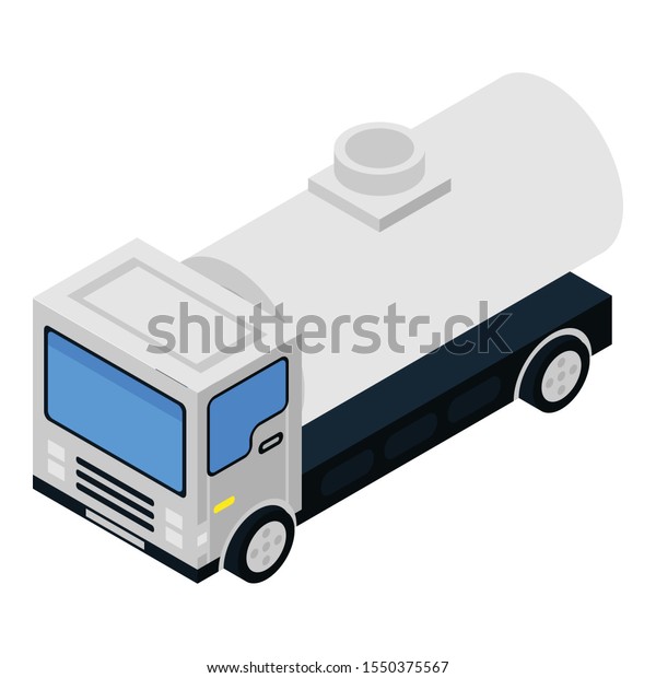 Petrol tank truck\
icon. Isometric of petrol tank truck vector icon for web design\
isolated on white\
background