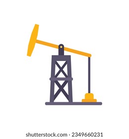 Petrol tower extract icon flat vector. Earth disaster. Warming effect isolated