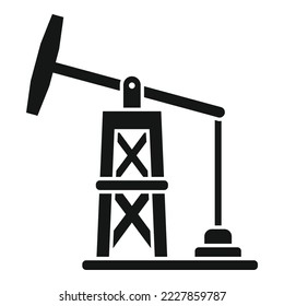Petrol tower extract icon simple vector. Earth disaster. Warming effect