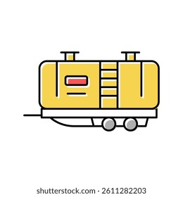 petrol transportation trailer color icon vector. petrol transportation trailer sign. isolated symbol illustration