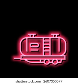 petrol transportation trailer neon light sign vector. petrol transportation trailer illustration