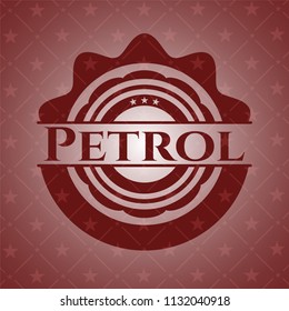 Petrol vintage red emblem