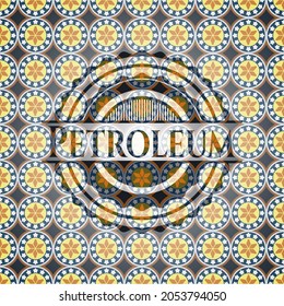 Petroleum arabesque Badge Hintergrund. arabische Dekoration. 