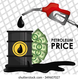 Petroleum concept with price icons design, vector illustration 10 eps graphic.