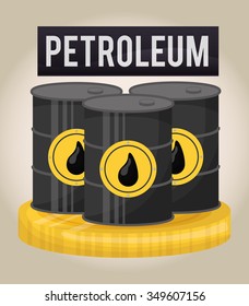 Petroleum concept with price icons design, vector illustration 10 eps graphic.