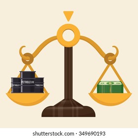 Petroleum concept with price icons design, vector illustration 10 eps graphic.