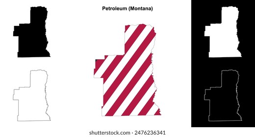 Petroleum County (Montana) outline map set