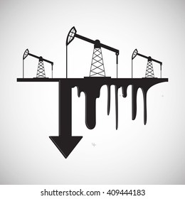 Petroleum design, economy and oil  industry concept, vector illustration