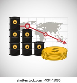 Petroleum design, economy and oil  industry concept, vector illustration