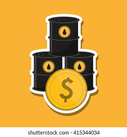 Petroleum design, economy and oil  industry concept, vector illustration