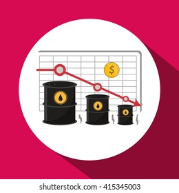 Petroleum design, economy and oil  industry concept, vector illustration