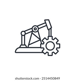 icono de ingeniero de petróleo. Vector. Movimiento editable. signo de estilo lineal para uso Diseño web, logotipo. Ilustración de símbolo.