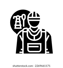 petroleum engineer technology glyph icon vector. petroleum engineer technology sign. isolated symbol illustration