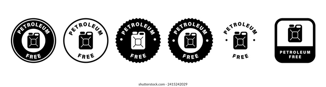 Petroleum Free - Set of Vector Labels for product packaging.
