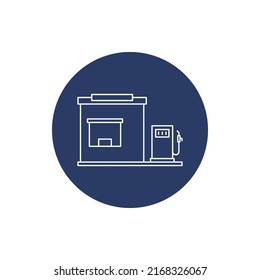 Petroleum fuel station icon vector