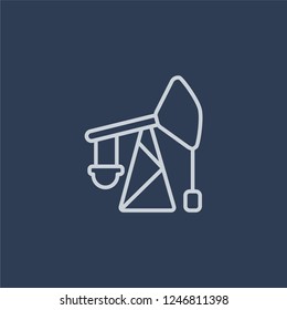 Petroleum icon. Trendy flat vector Petroleum icon on dark blue background from Desert  collection