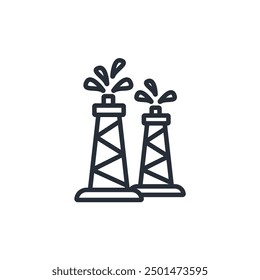 petroleum icon. vector.Editable stroke.linear style sign for use web design,logo.Symbol illustration.