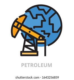 Petroleum icon for website, application, printing, document, poster design, etc.