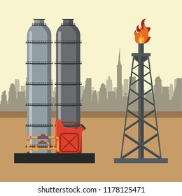 Petroleum industry concept