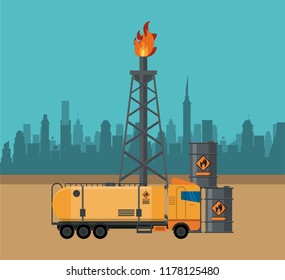 Petroleum industry concept