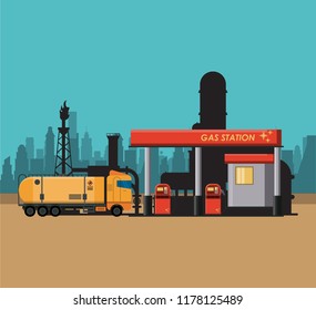 Petroleum industry concept