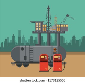 Petroleum industry concept