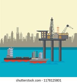 Petroleum industry concept