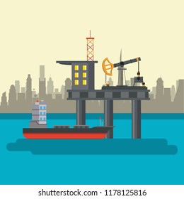 Petroleum industry concept