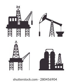 Set Flat Vector Icons Oil Gas Stock Vector (Royalty Free) 1016694256