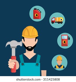 Petroleum industry design, vector illustration eps 10.