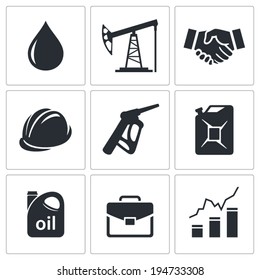 Petroleum Industry Icon Set