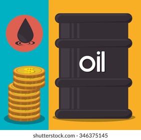 Petroleum industry and oil prices graphic design, vector illustration