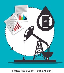 Petroleum industry and oil prices graphic design, vector illustration