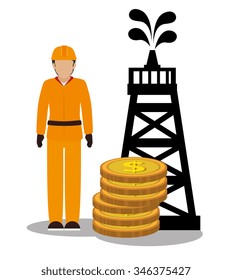 Petroleum industry and oil prices graphic design, vector illustration
